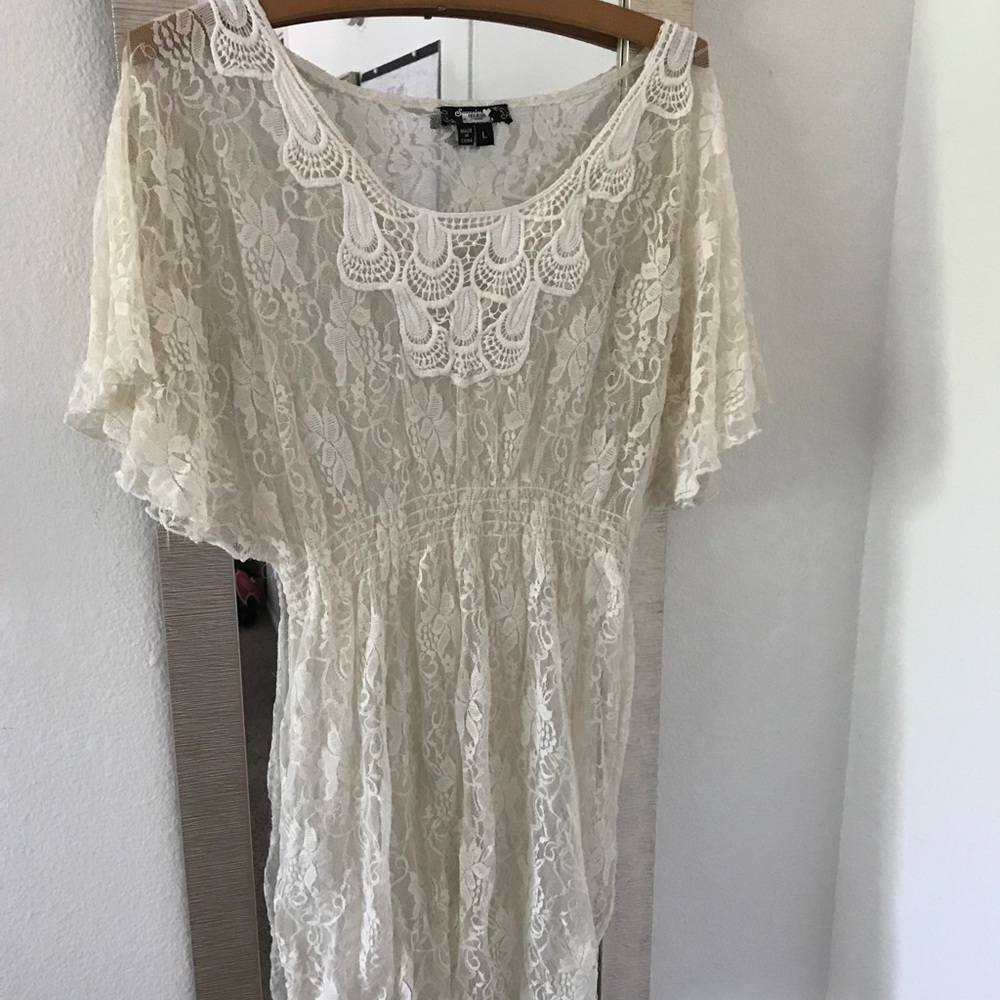 Lace swim cover